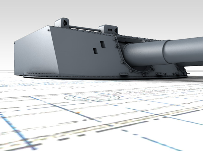 1/192 König Class 30.5cm (12") SK L/50 Guns x5 3d printed 3d render showing product detail