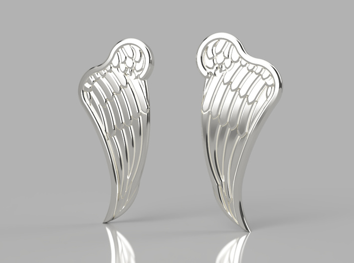 Angel wing pendent (Left side) 3d printed 