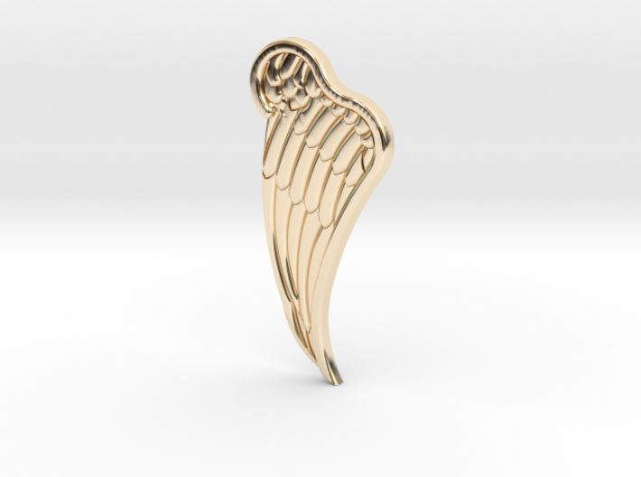 Angel wing pendent (Right side) 3d printed