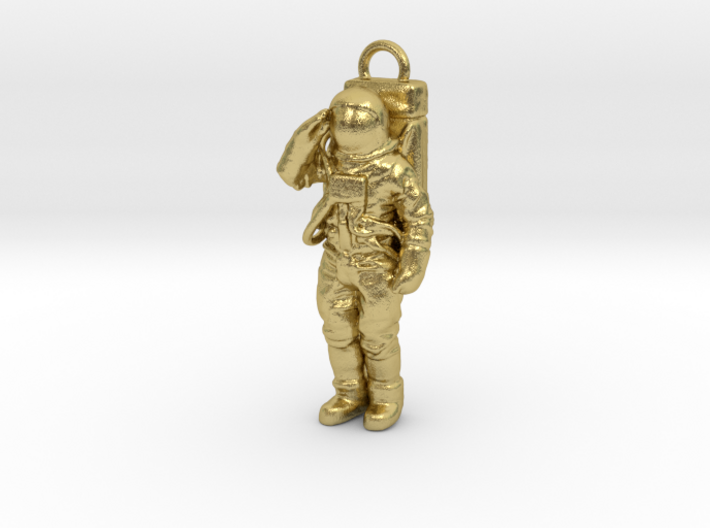 Nylon or Metal Saluting Neil/Buzz pendant or fob 3d printed