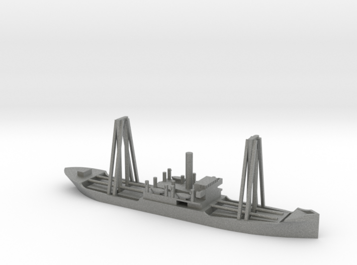 1/1250 Scale 4160 ton Steel Cargo Ship Graphite 3d printed