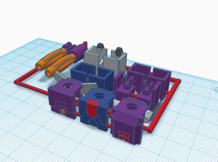 Armor for Galvatron,Scourge,Cyclonus Kreons (1/2) 3d printed Design in color