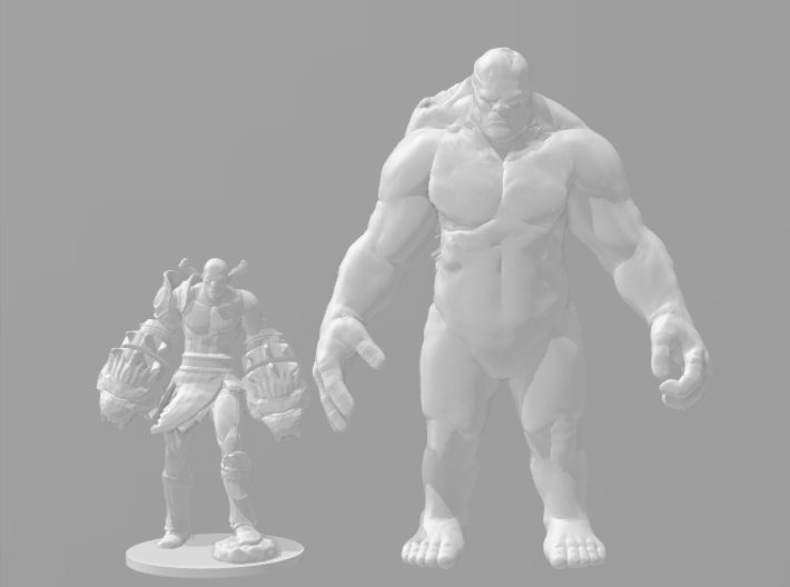 Fire Titan 55mm DnD miniature for games and rpg 3d printed 