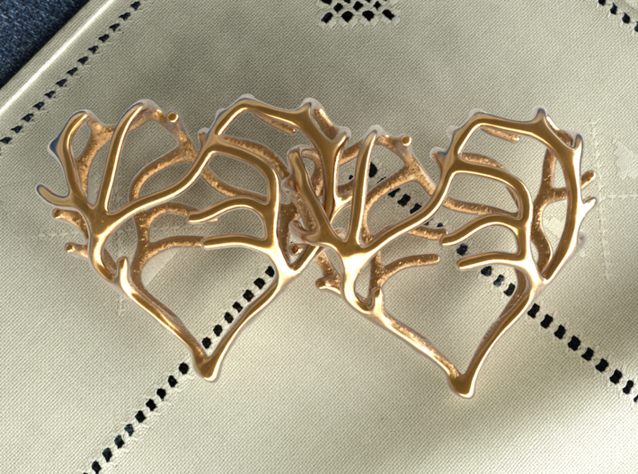 Complicated Passion² 3d printed Polished Bronze Shown