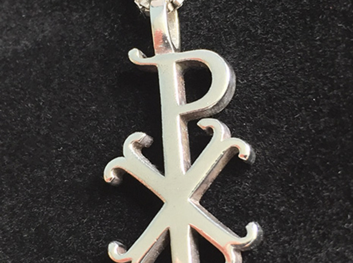 Chi-Rho 3d printed Chi-Rho Pendant (Chain not supplied)