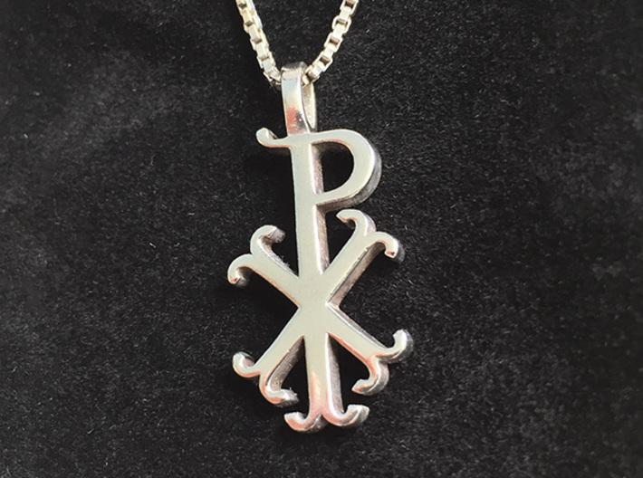 Chi-Rho 3d printed Chi-Rho Pendant (Chain not supplied)