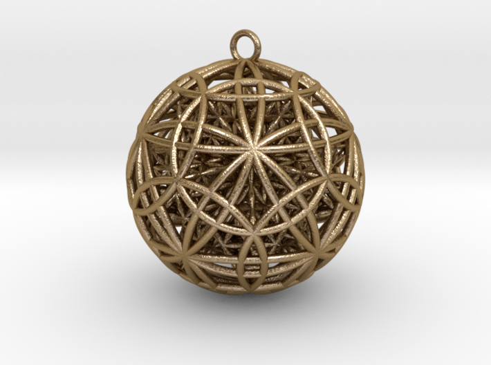 IcosaDodecasphere w/ FOL Stel. Icosahedron Pendant 3d printed