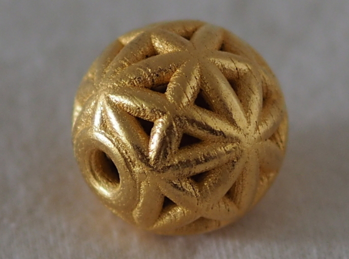 torus_pearl_type4_thick 3d printed Polished Gold Steel