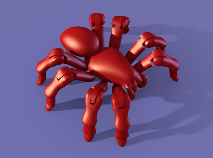 Jointed spider kit 3d printed 3D render