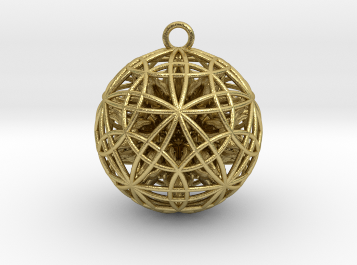Power Ball Pendant - Precious Metals 3d printed