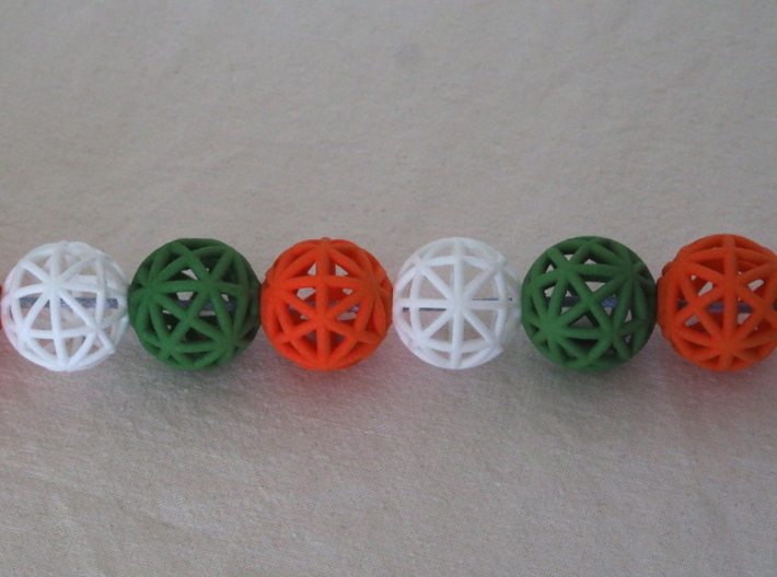 torus_pearl_type6_ultrathin 3d printed White is type8, Green is type6 and Orange is type4.