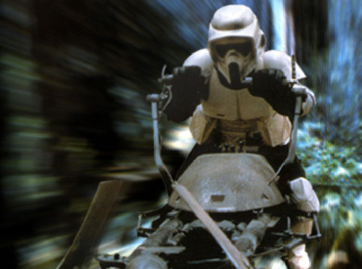 Imperial speeder bike w/scout 28-35mm scale 3d printed