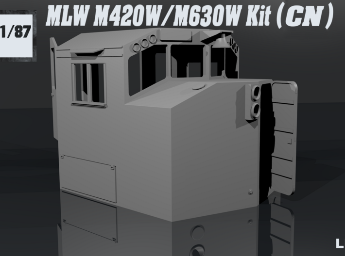 HO-scale MLW M420W / M630W Cab Kit CN 3d printed