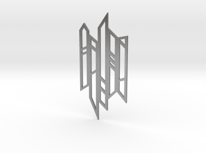 Abstract Fence Pendant 3d printed