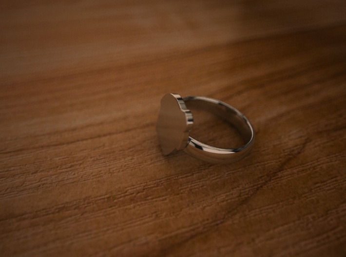 Pikabu Ring Silver 6.5size 3d printed 
