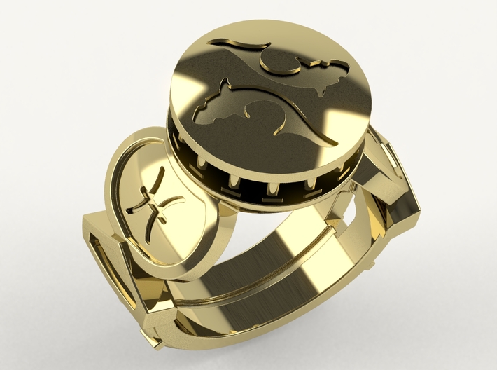 Pisces Ring 3d printed