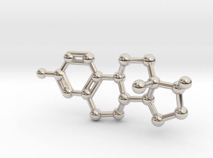 Estrogen (female sex hormone) Necklace Keychain 3d printed