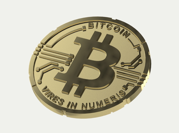 Bitcoin Coin BTC 3d printed