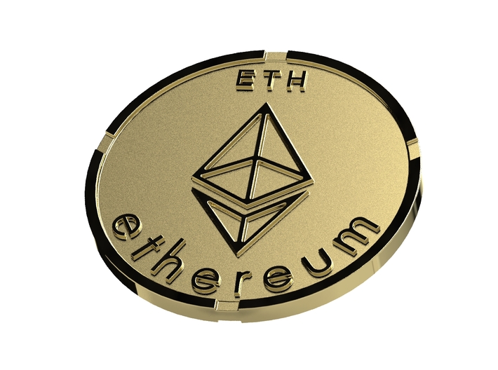 Ethereum Coin ETH 3d printed