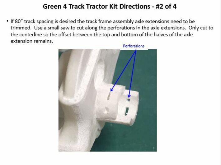 V31-GREEN 4 TRACK TRACTOR ASSEMBLIES - NARROW 3d printed 