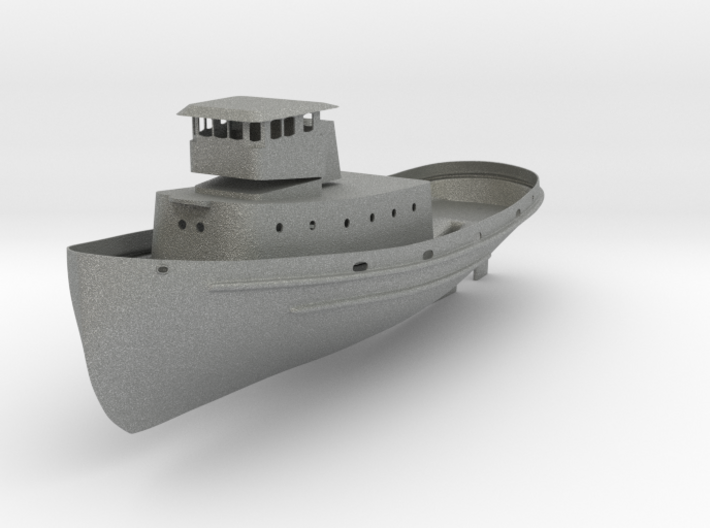1/96 scale YTB Tugboat - Hull, Rudder, and structu 3d printed