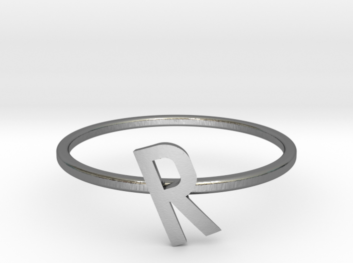 Letter R Ring 3d printed