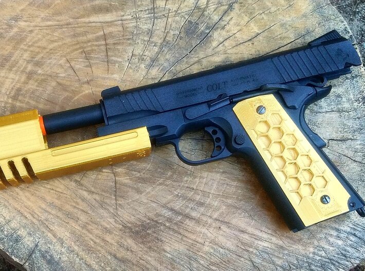 Match Weight Tomb Raider Compensator for 1911 3d printed 