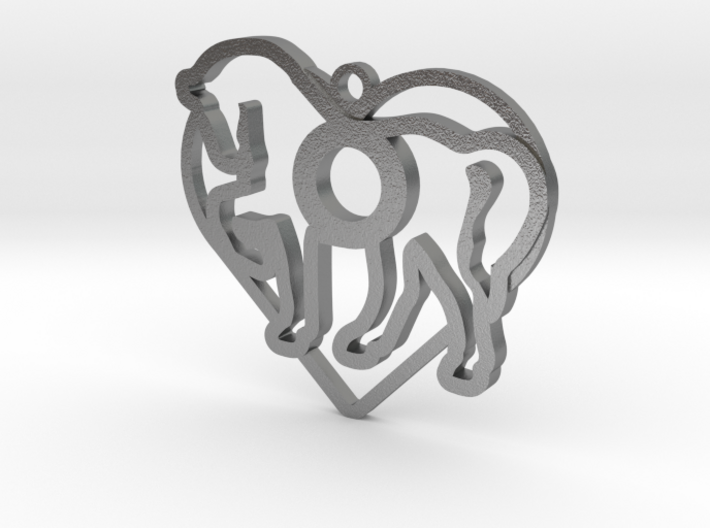 horse &amp; heart intertwined 3d printed