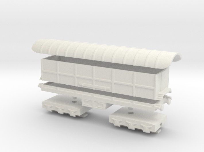 bl 14 inch railway artillery ammo shell wagon 1/76 3d printed 