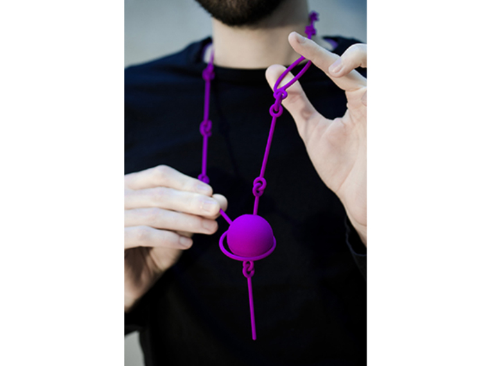 3d printed art inspired geometric necklace 3d printed 