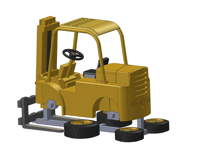 HO Hyster Forklift Truck 3d printed Rendering