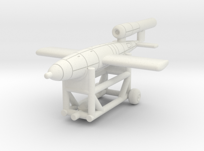 (1:144) V-1 Flying bomb on transport cart 3d printed