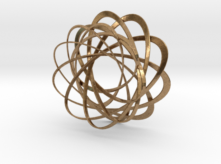 Mobius strips, intertwined 3d printed
