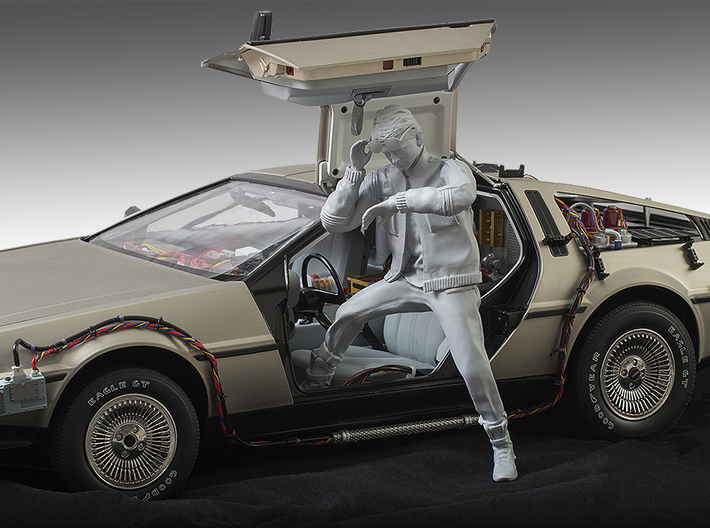 Driver Figure for 1/24 Scale DeLorean 3d printed