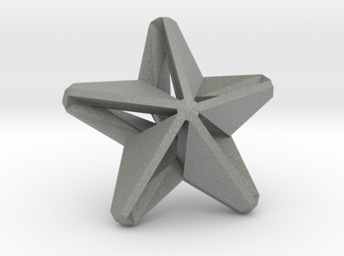 Five pointed star earring assemble - Small 1.5cm 3d printed