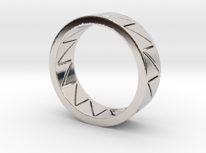 Visionary Crazy V Ring By Kris Kitchen Ring Size 3d printed