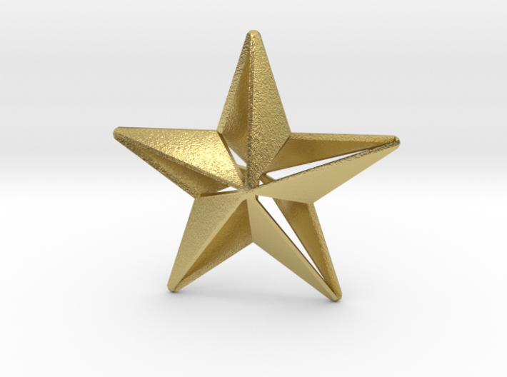 Five pointed star earring - Large 5cm 3d printed