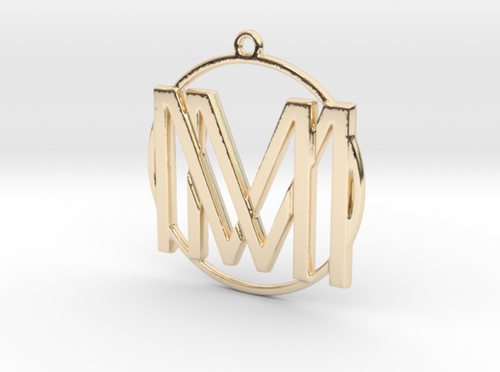 M&amp;M Monogram Pendant 3d printed