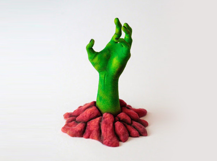 Zombie Hand in Full Colour Sandstone 3d printed