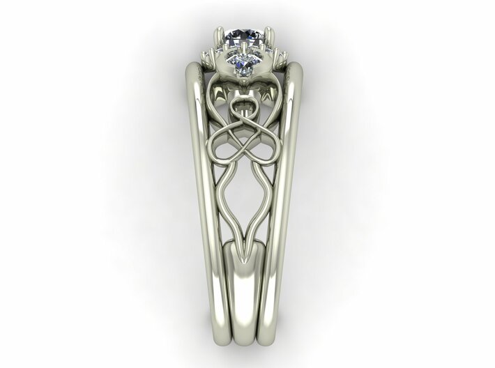 Filigree halo engagement ring NO STONES SUPPLIED 3d printed 