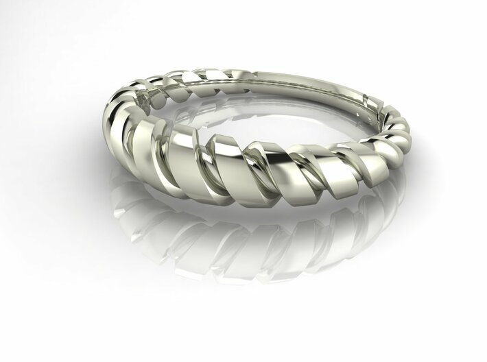 Wire twist dress ring 2 NO STONES SUPPLIED 3d printed
