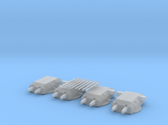 1/350 Bismarck and Tirpitz Turrets Set v2 3d printed 