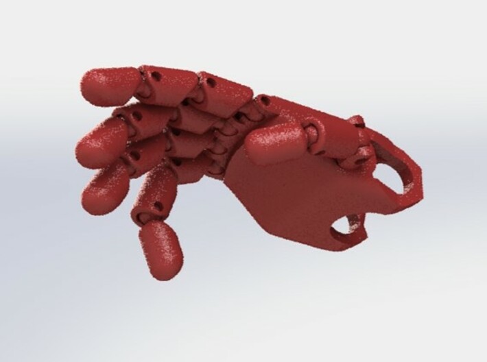Articulated Hands - four fingers 3d printed 