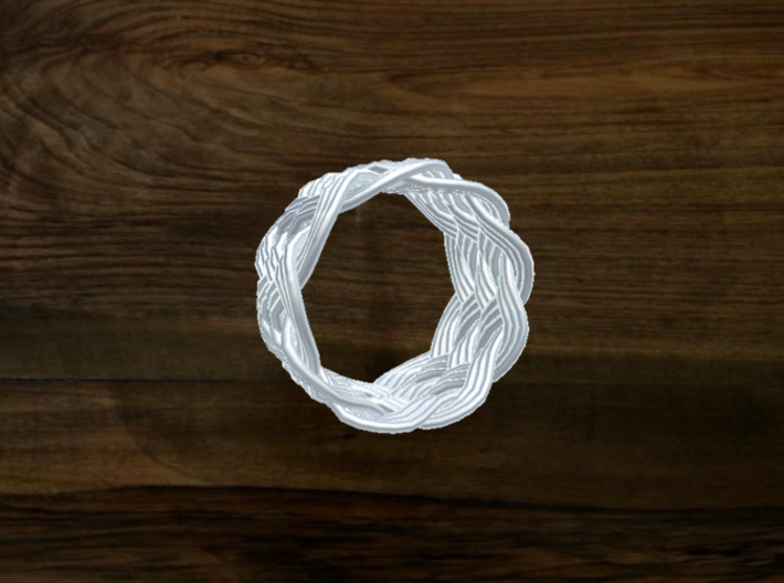 Turk's Head Knot Ring 6 Part X 9 Bight - Size 7 3d printed