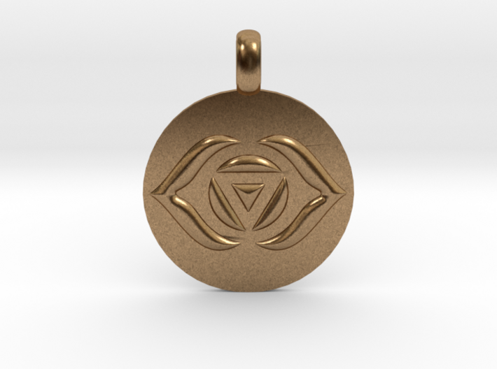 AJNA THIRD EYE Chakra Symbol jewelry Pendant 3d printed