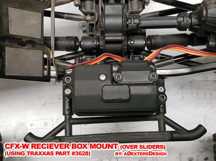 CFX-W  RECEIVER BOX MOUNT 3d printed Top view