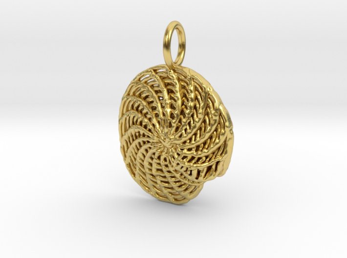 Elphidium Foraminifera Pendant - Science Jewelry 3d printed