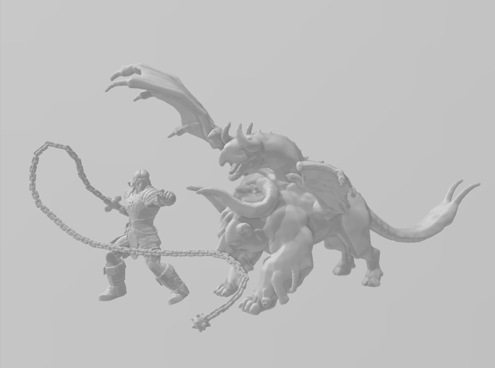 Chaos Chimera DnD miniature games rpg dungeons 3d printed 