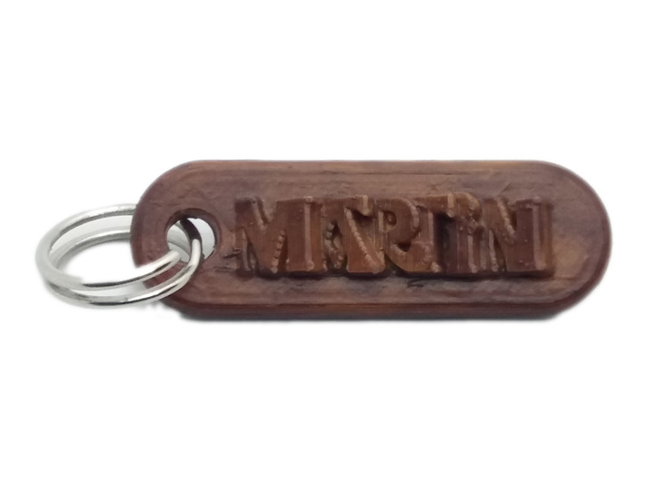 MARTIN Personalized keychain embossed letters 3d printed 