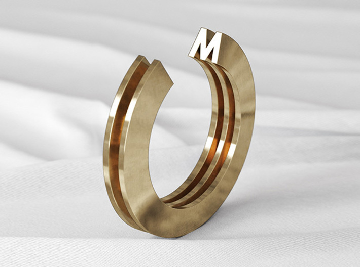 M Ring 3d printed